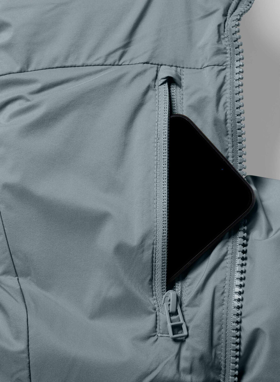 the supersnug puff vest - climatte slab blue