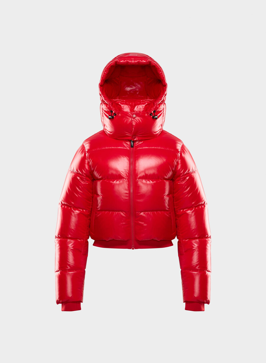 the super resort puff - hi-gloss flashing red