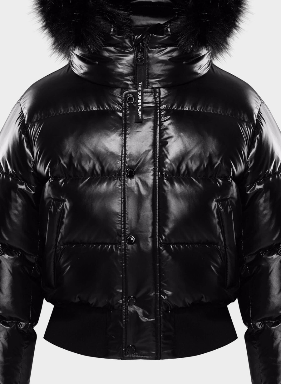 the super chalet puff - hi-gloss blackblack