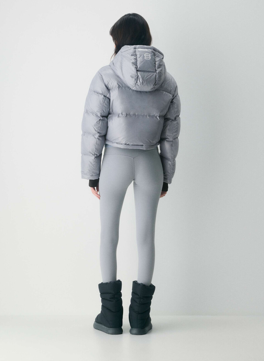the superpuff xtrashorty - hi-gloss moon dust grey