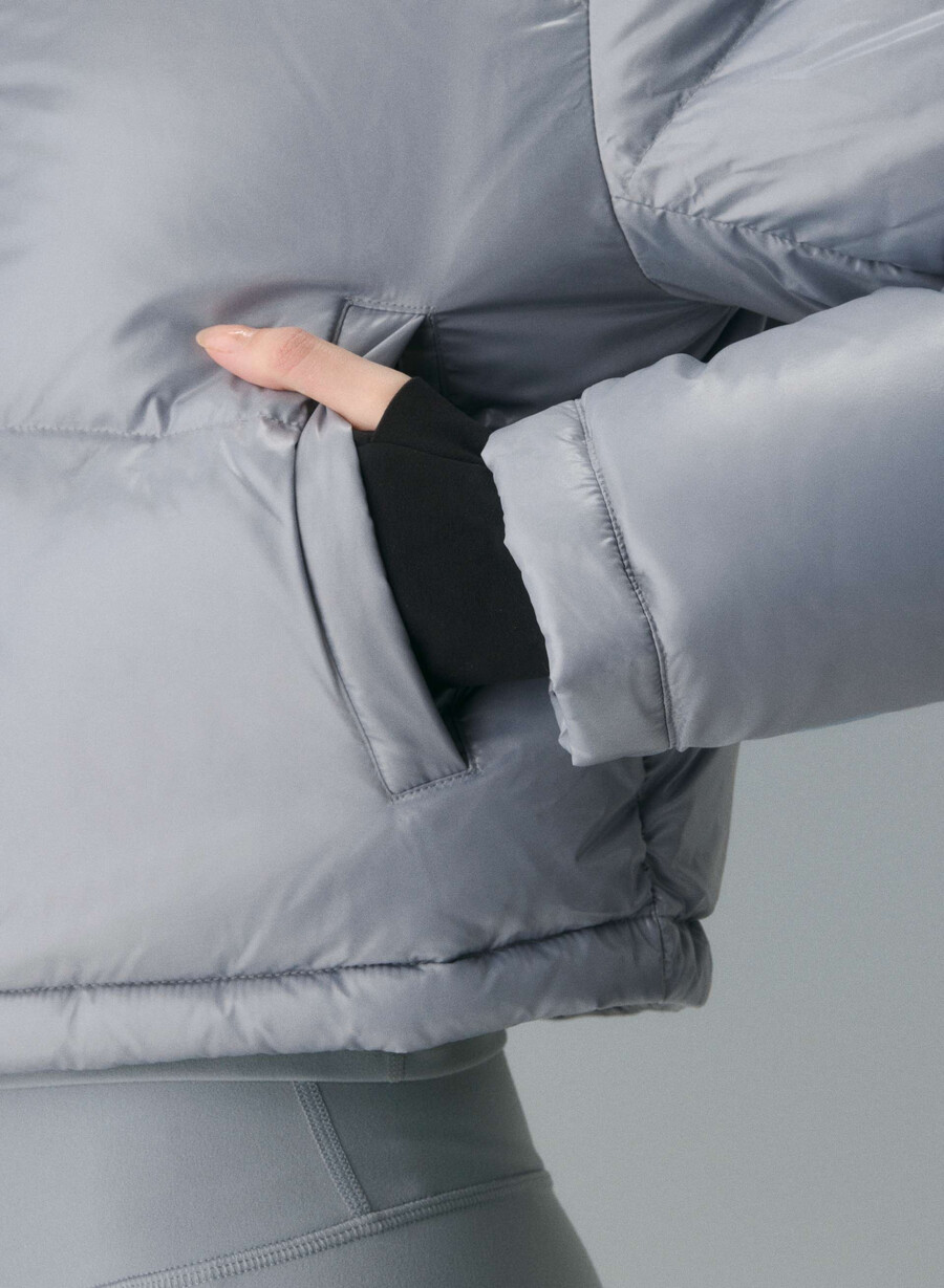 the superpuff xtrashorty - hi-gloss moon dust grey