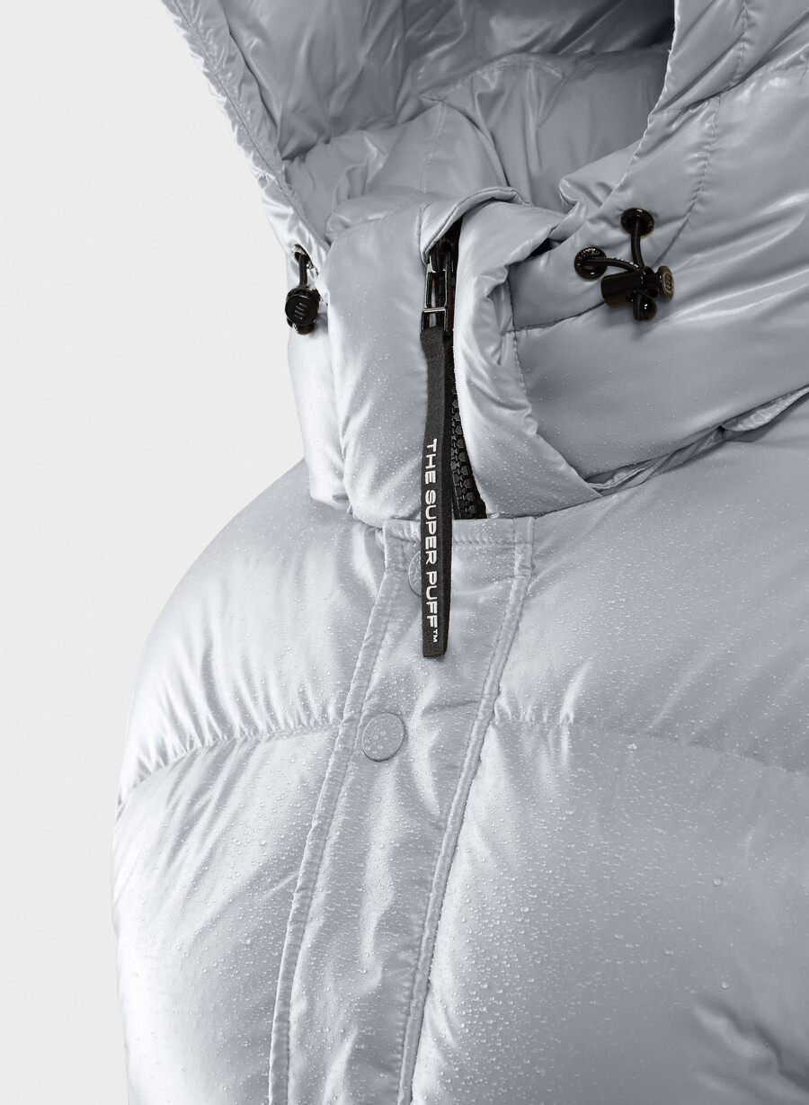 the superpuff xtrashorty - hi-gloss moon dust grey